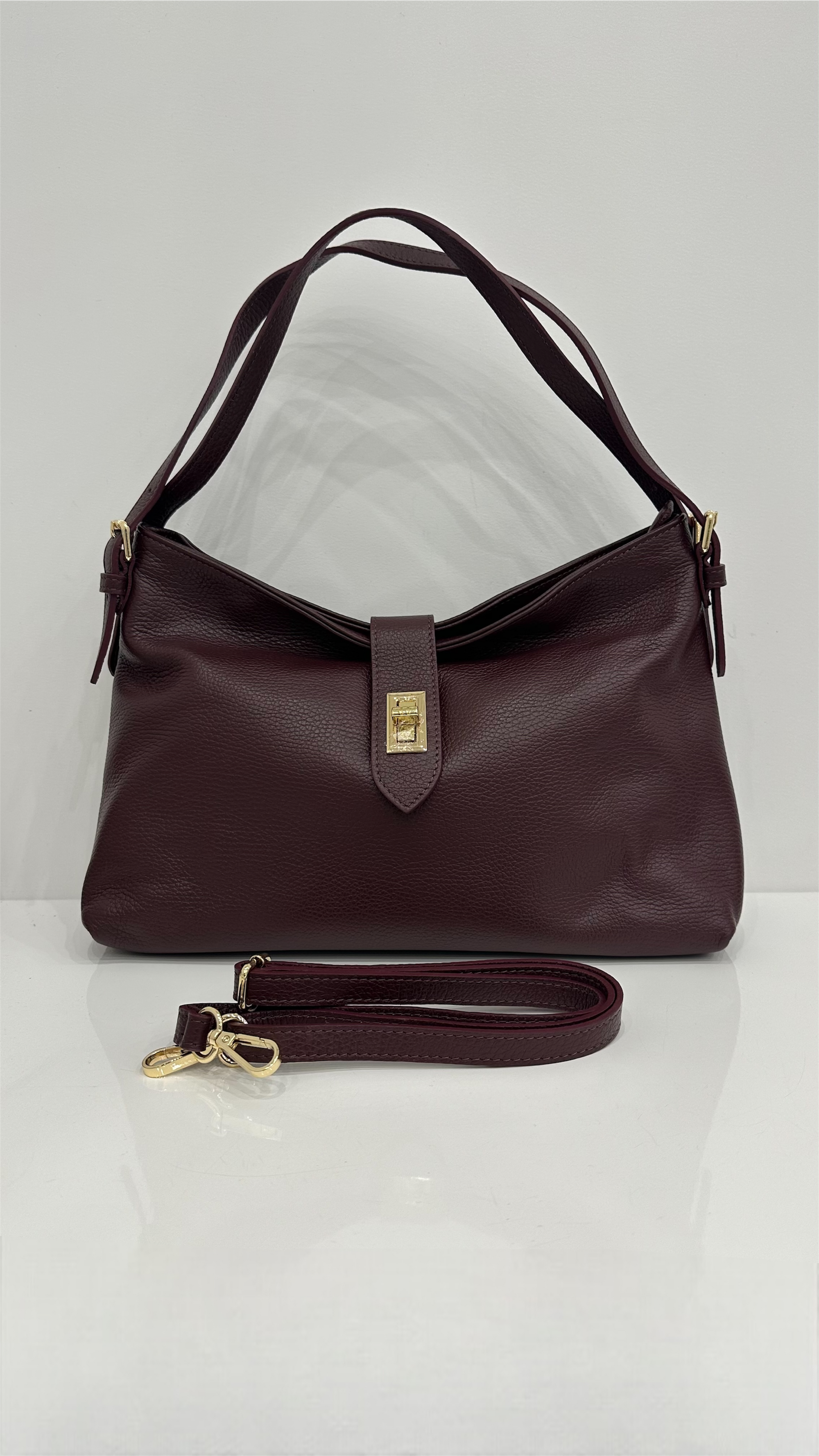 LEATHER BORDEAUX