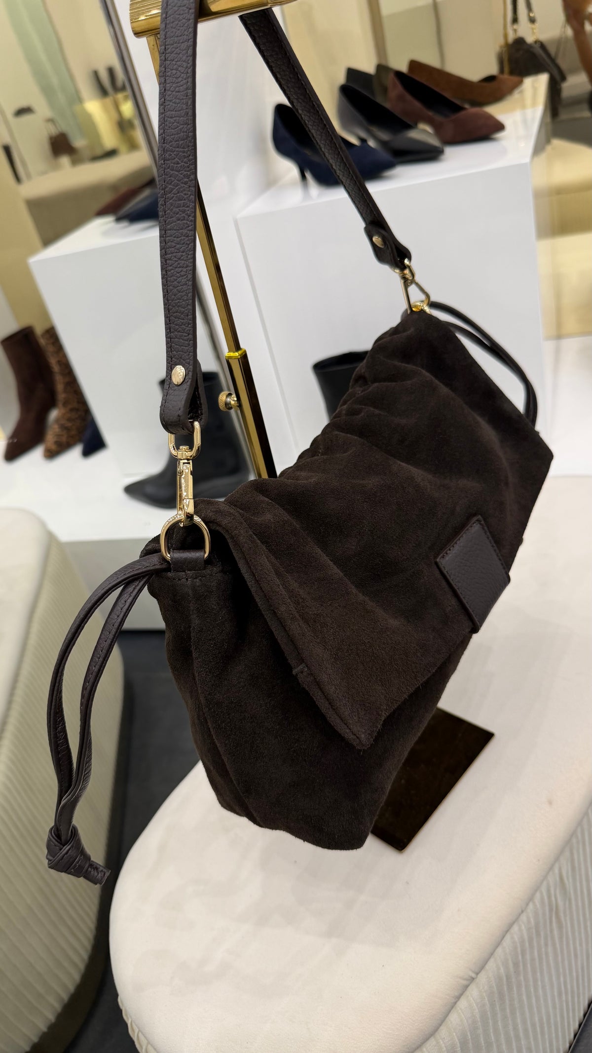 Borsa in camoscio e pelle T.Moro