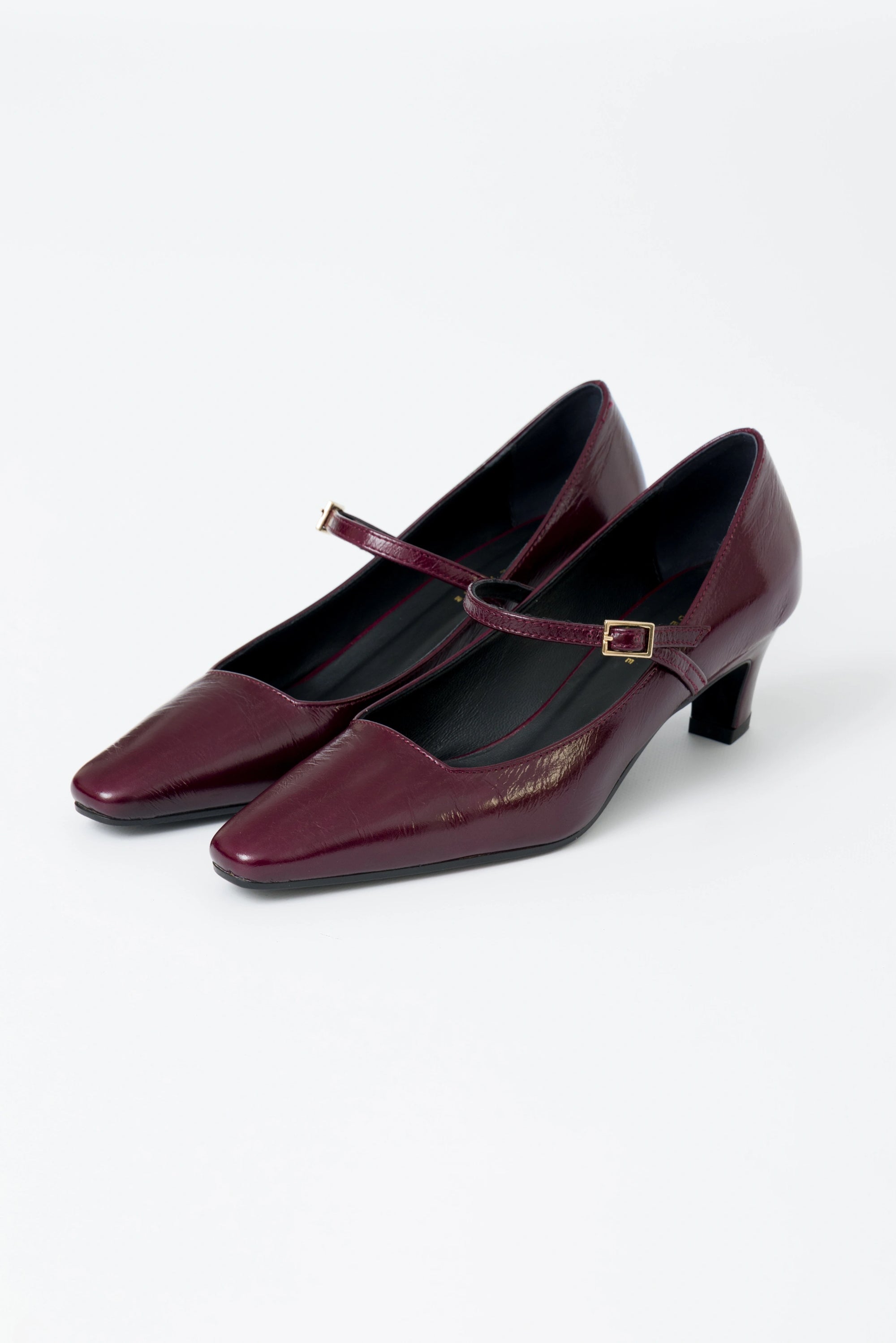 Adele – Mary Jane in vernice bordeaux con tacco 50 mm