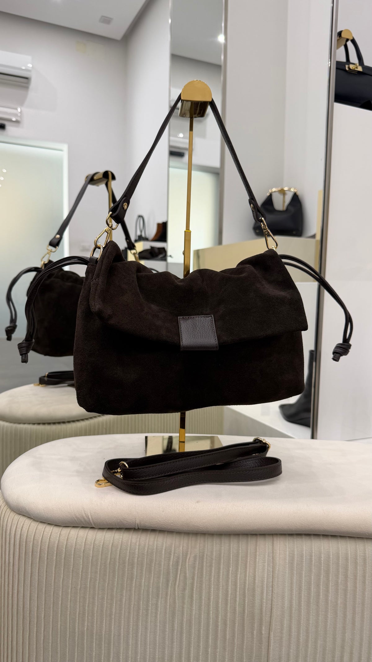 Borsa in camoscio e pelle T.Moro