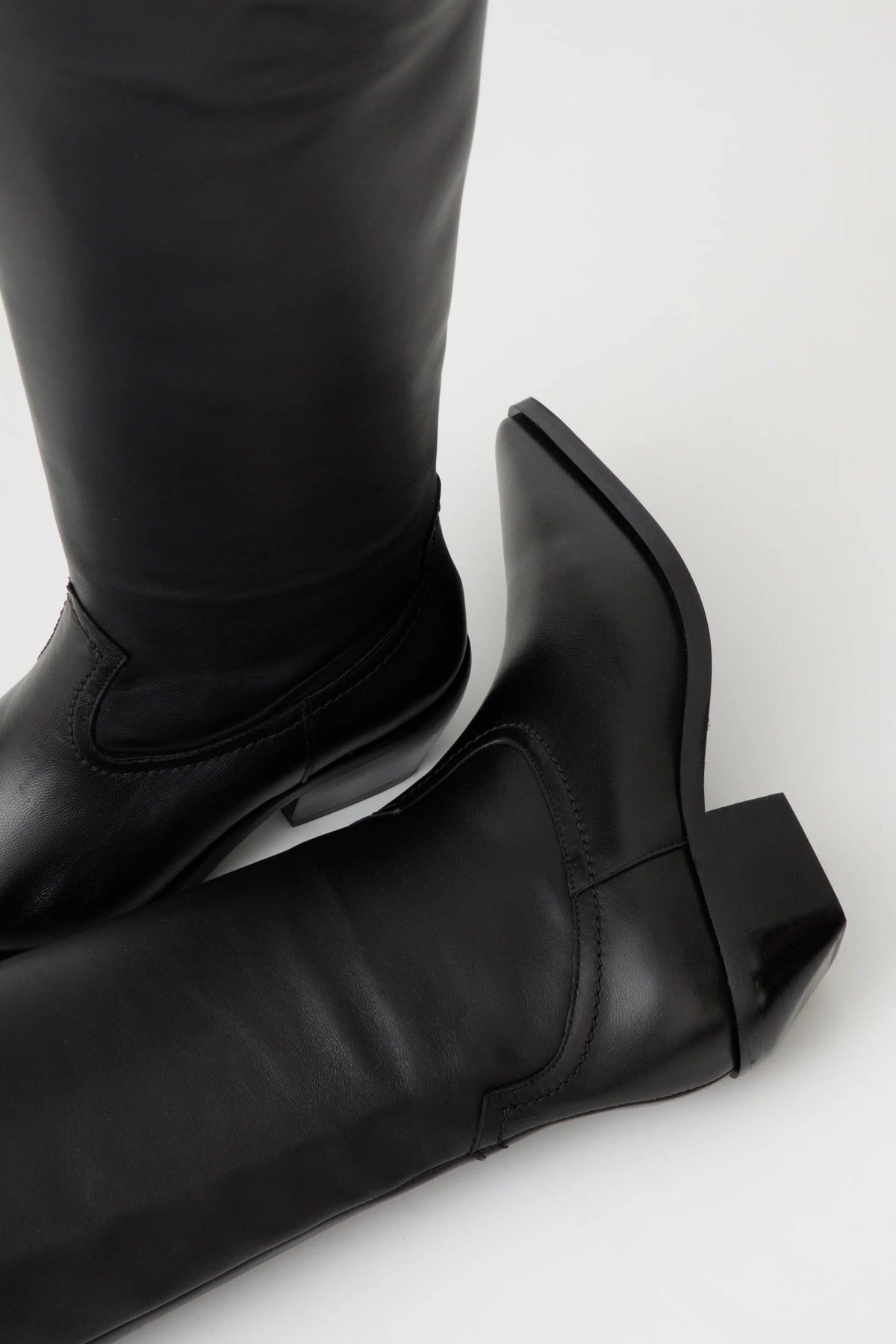 Stivale texano  in vitello nero - Althea