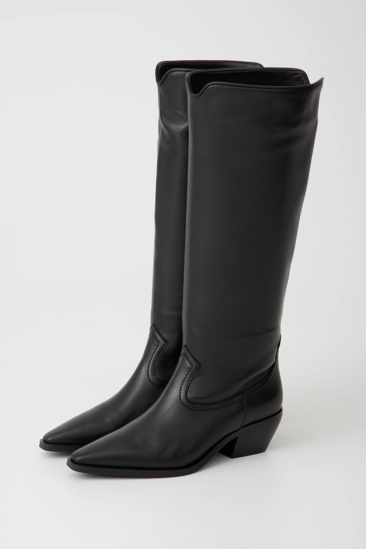 Stivale texano  in vitello nero - Althea