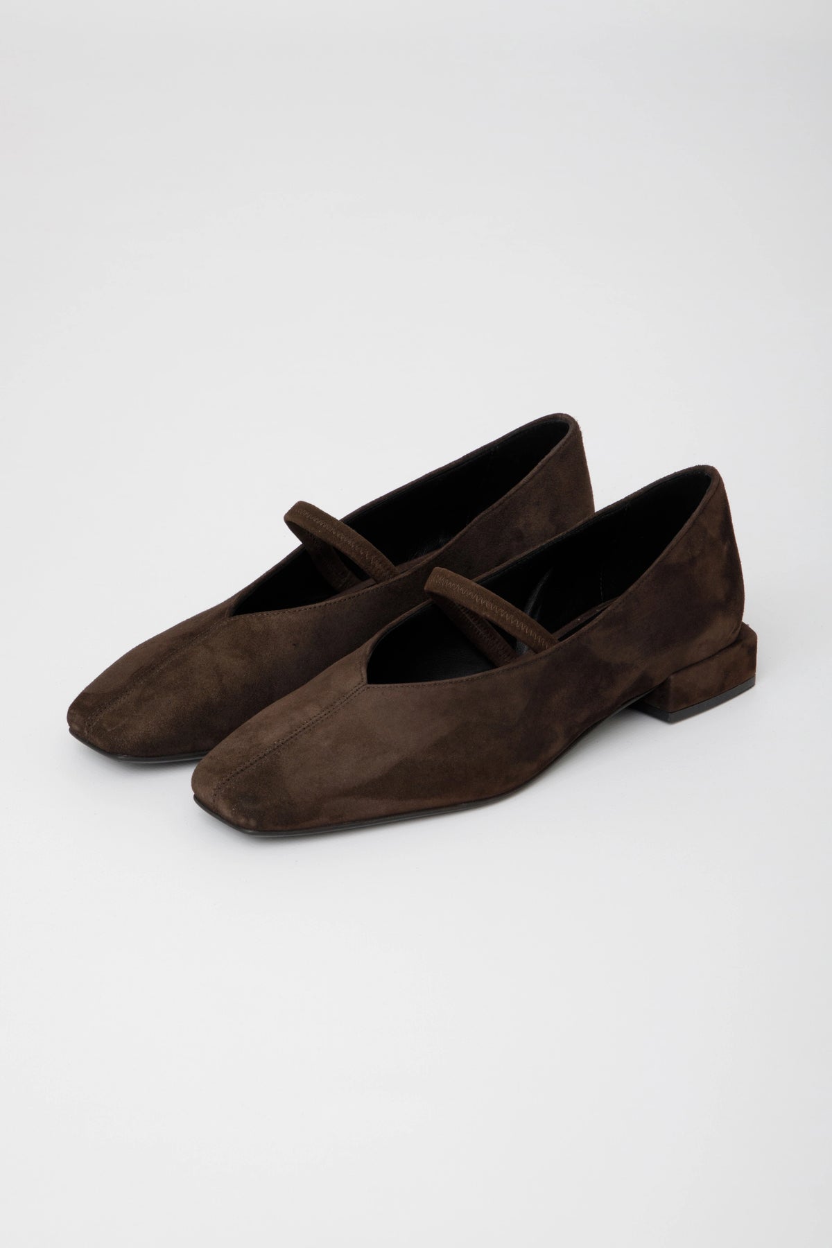 Ballerina Mary Jane in camoscio T.moro con elastico - Viola