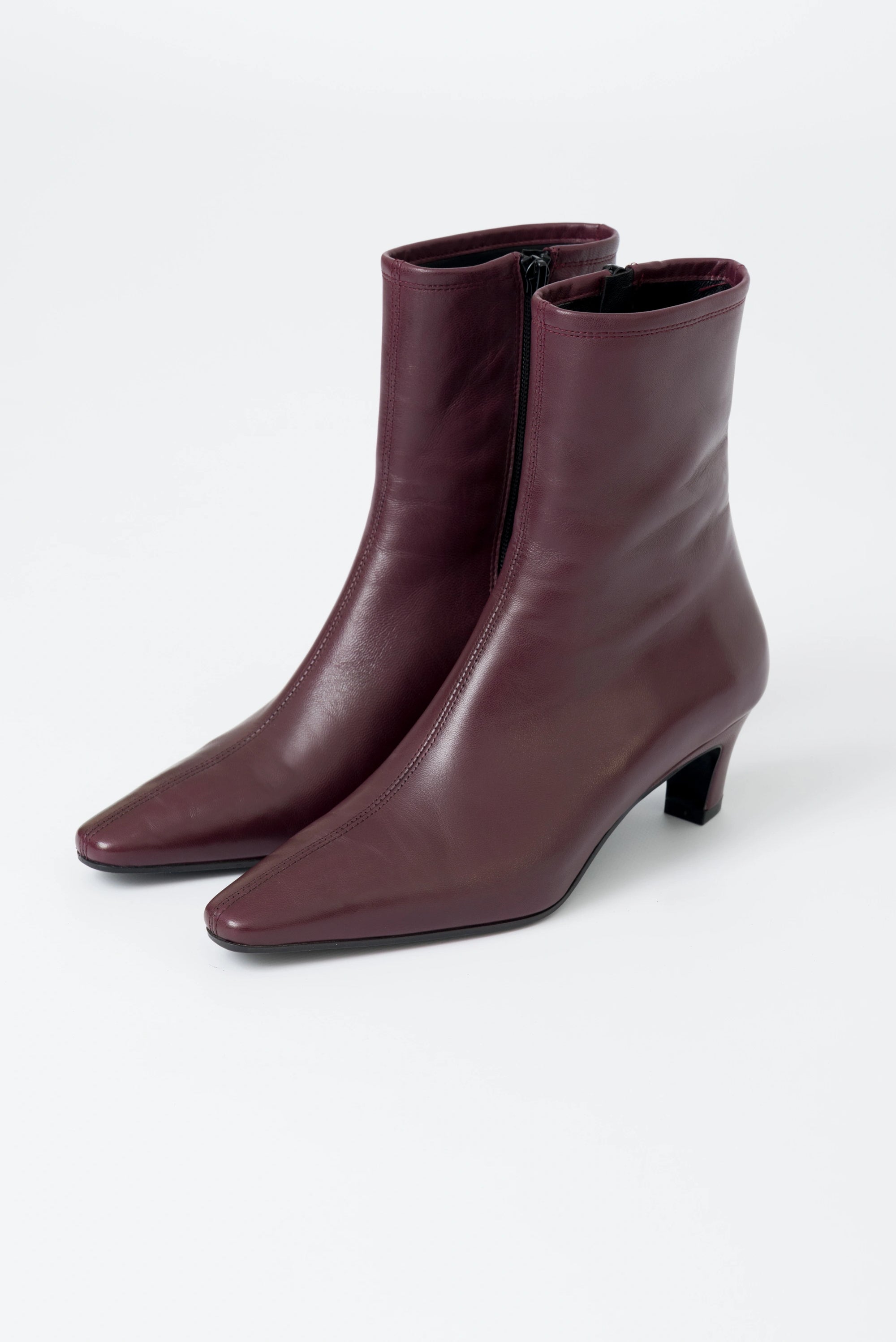 Eleonora – Tronchetto in nappa bordeaux con tacco 50 mm