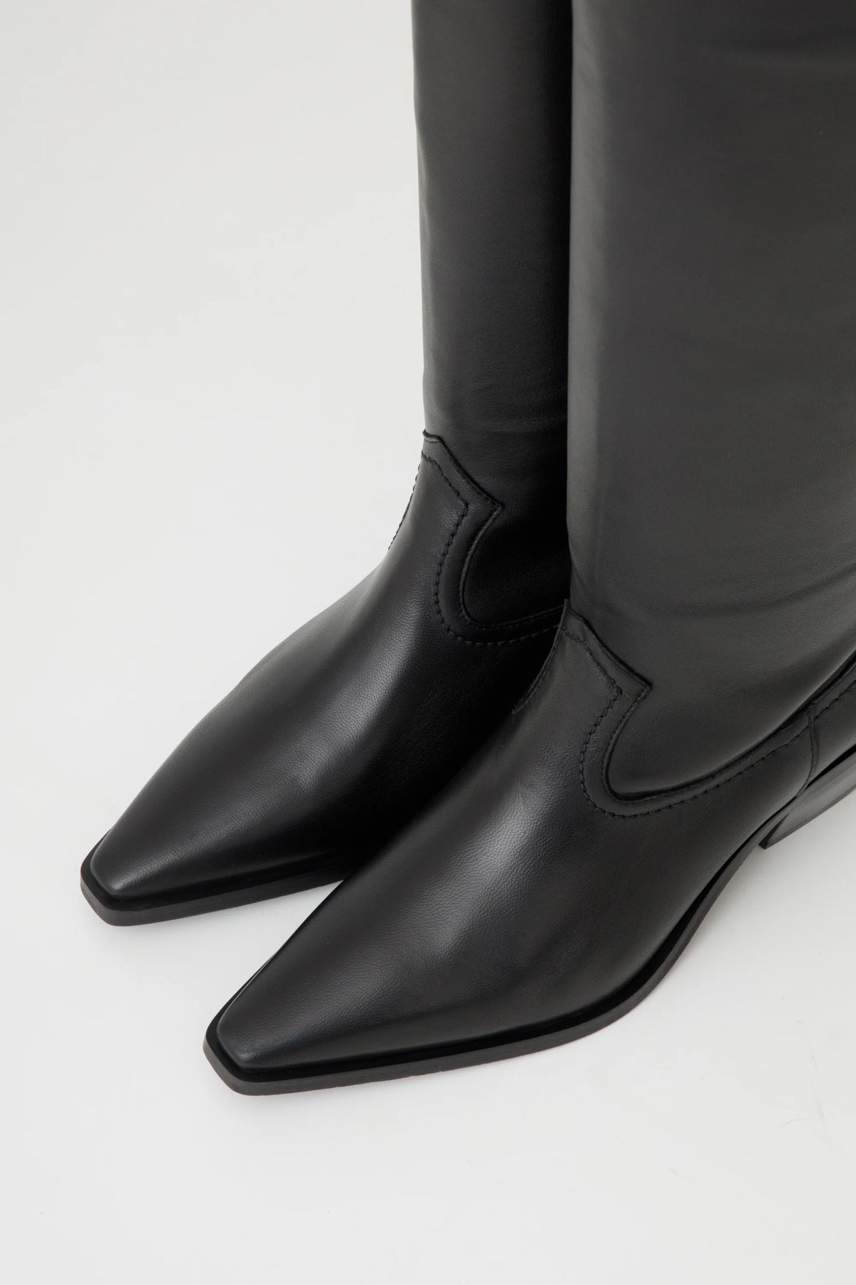 Stivale texano  in vitello nero - Althea