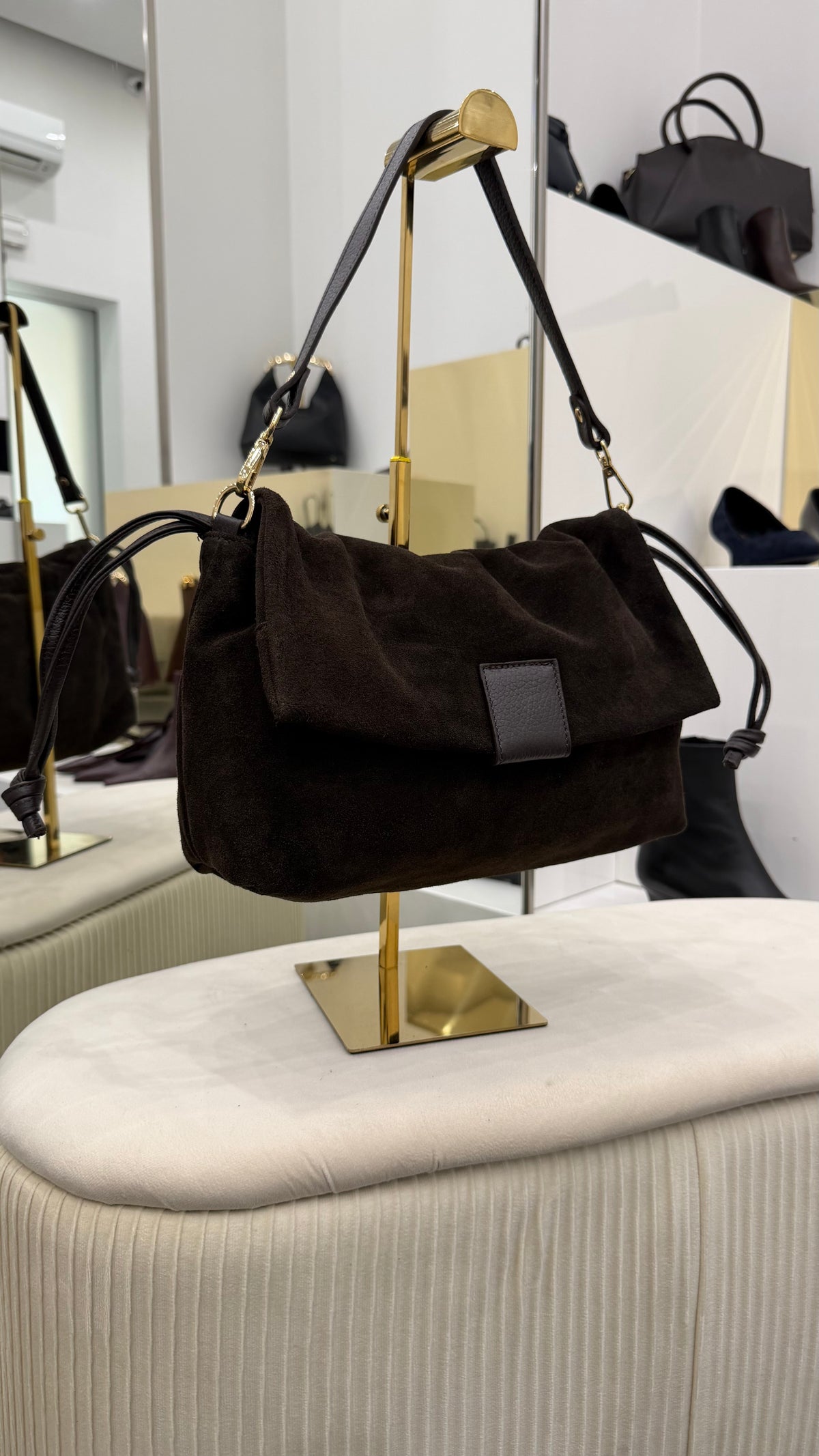 Borsa in camoscio e pelle T.Moro