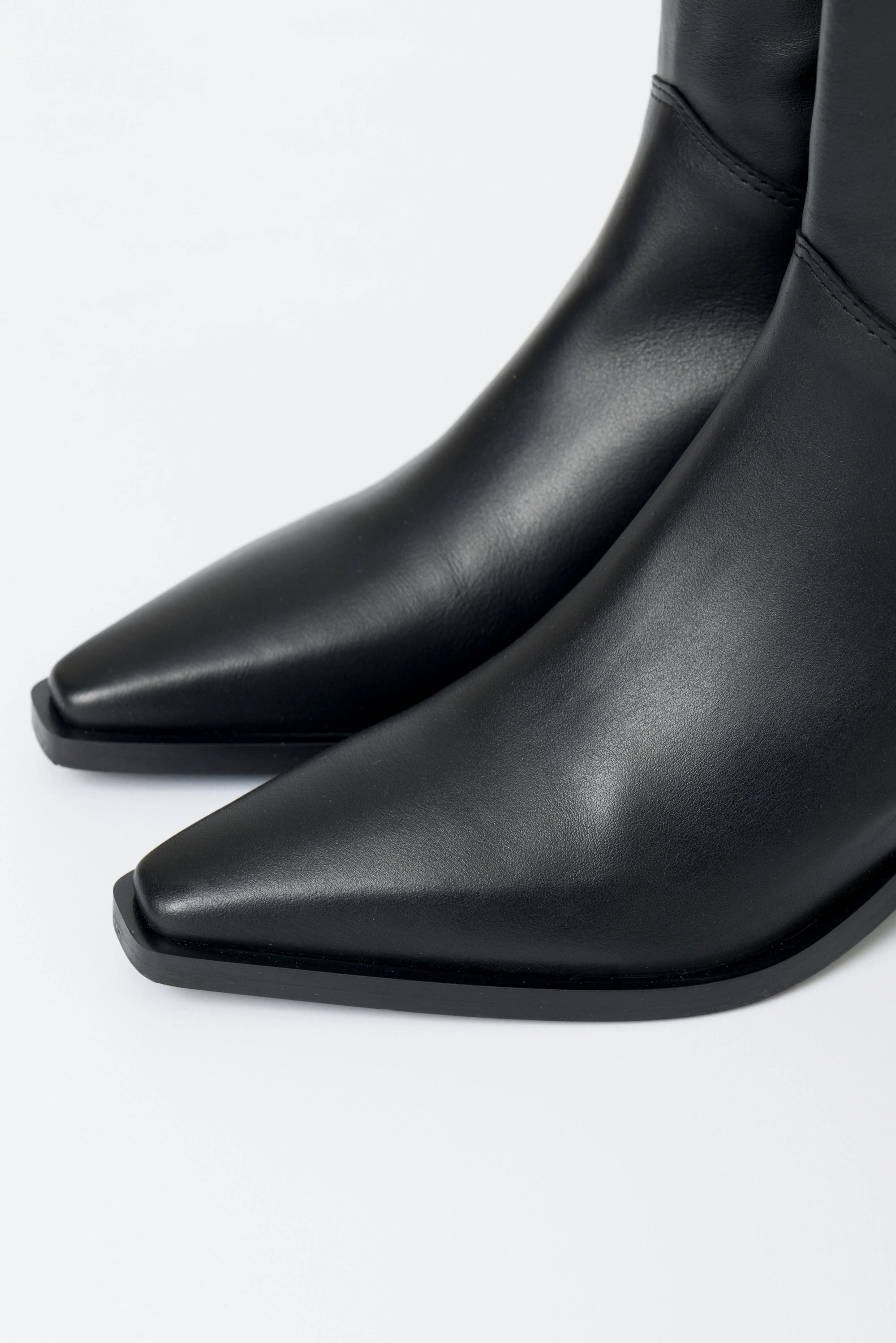 Virginia – Stivale texano elegante in pelle nera con tacco 40 mm