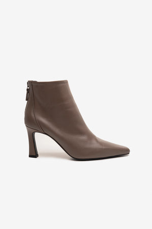 
                  
                    Load image into Gallery viewer, Shaila pointed toe ankle boot in soft taupe leather
                  
                